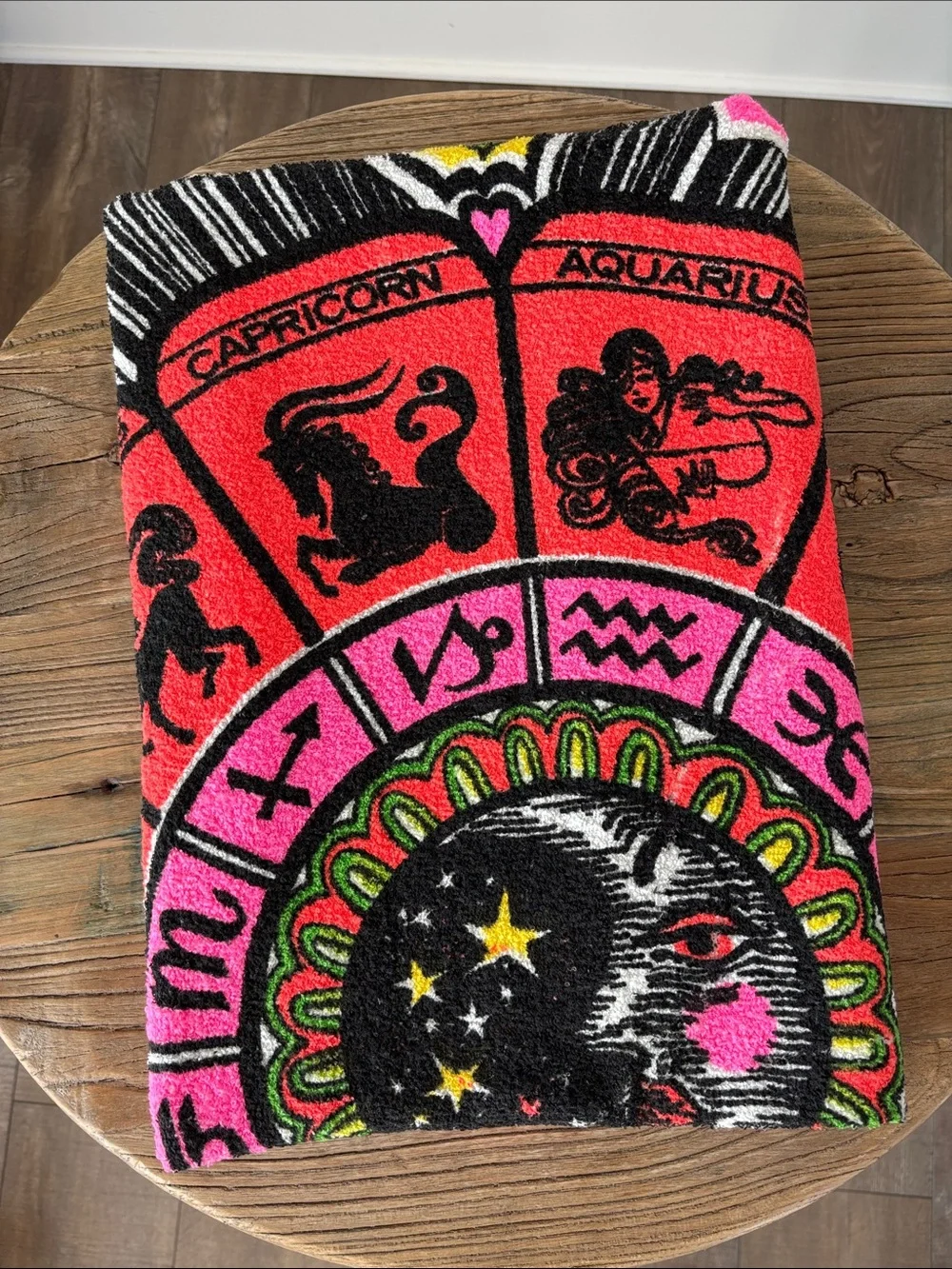 Vintage Cannon Zodiac Wheel Cotton Beach Towel